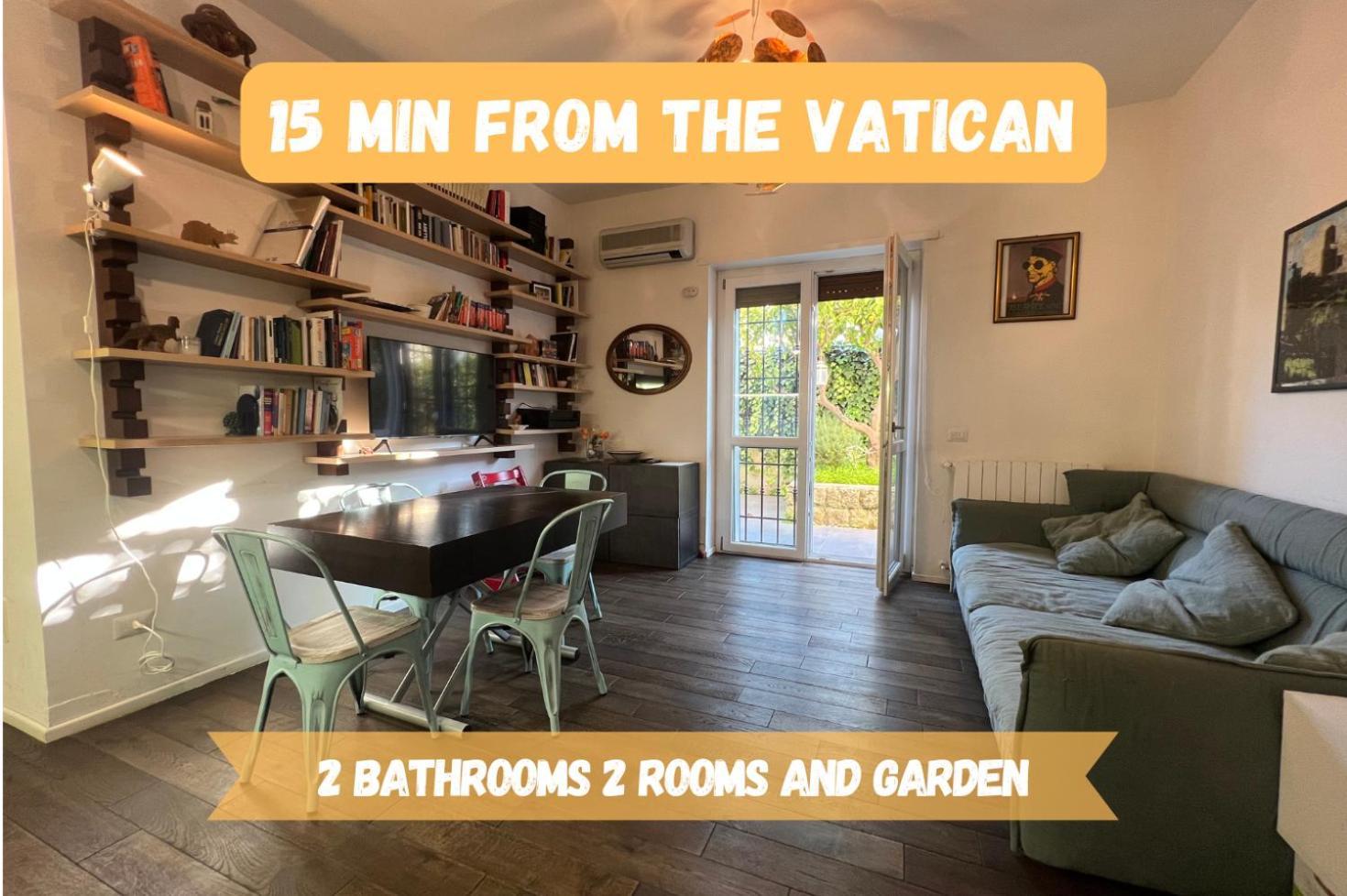 15 Min From The Vatican Wi-Fi And Garden Bagian luar foto